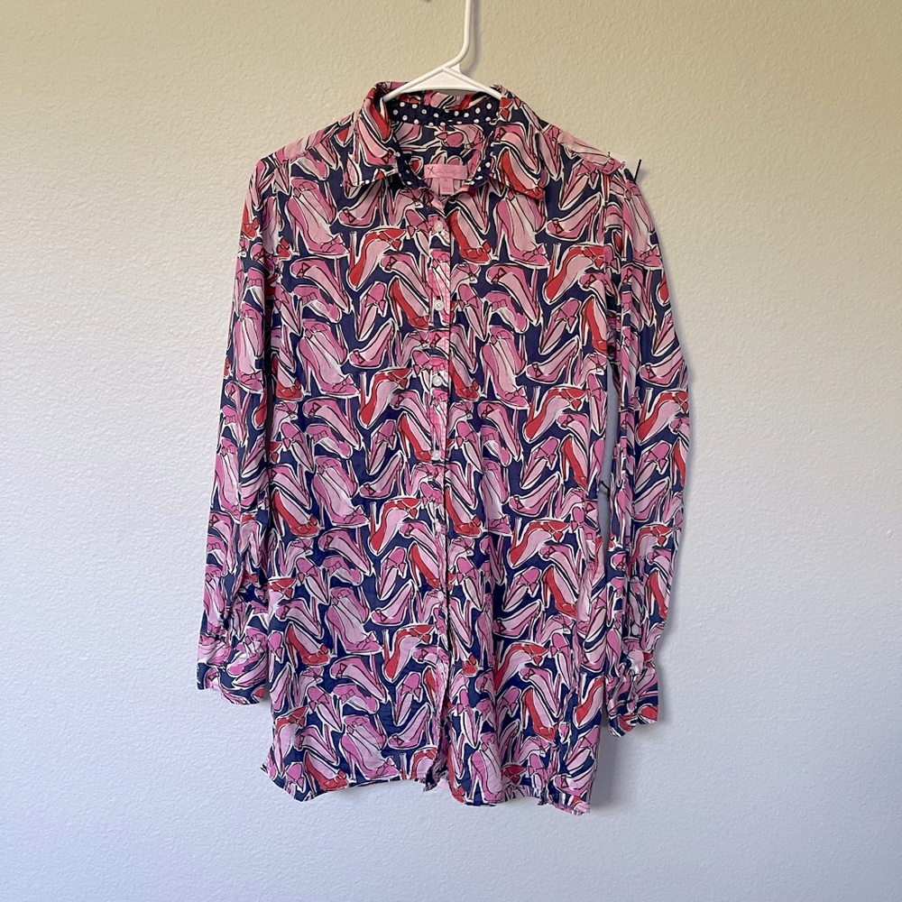 Lilly Pulitzer multicolor long sleeve blouse size M